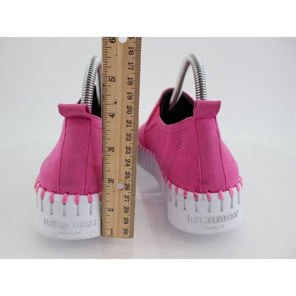 Ilse Jacobsen Tulip Platform Flat Sz 41 11 Slip On Hot Pink perforated Shoes - Picture 5 of 10